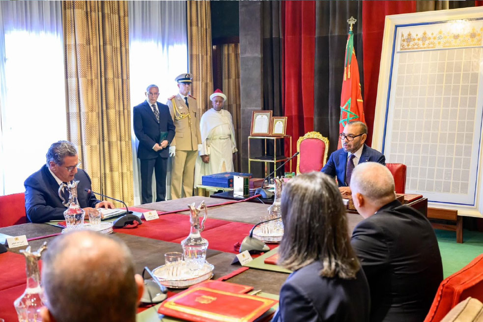 Morocco - Al Haouz earthquake / working meeting chaired by His Majesty King Mohammed VI on the activation of the emergency program for rehousing disaster victims and caring for the worst affected categories